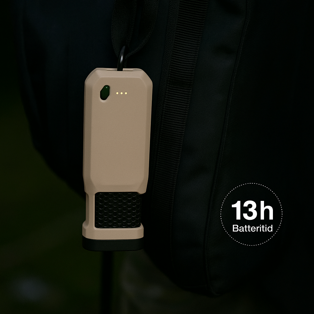 3-in-1 Myggdosa, 9600 mAh Powerbank & Ficklampa