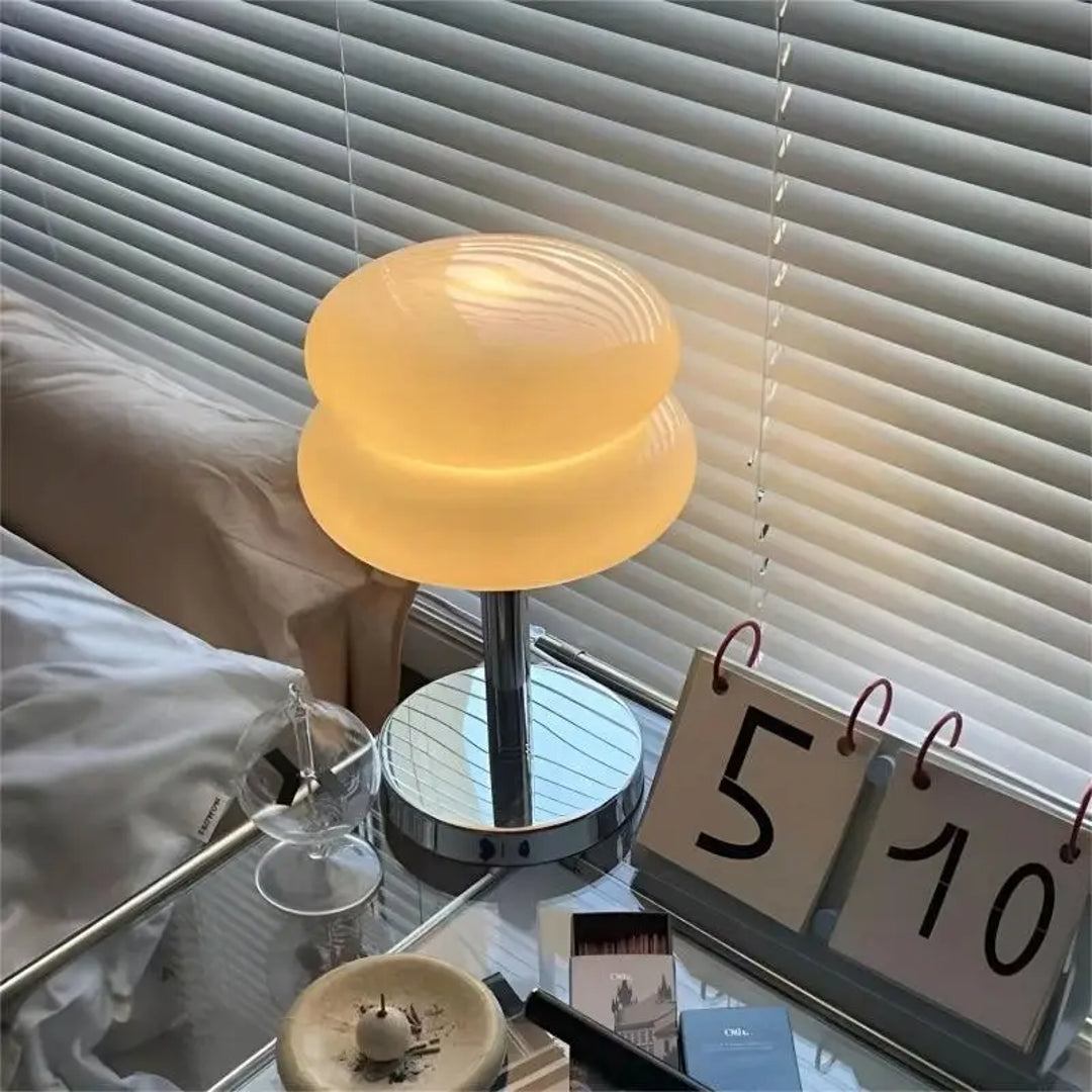 Macaron - Retro bordslampa i glas